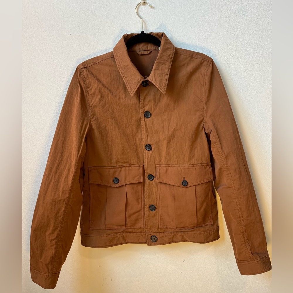 BILLY REID ORANGE LIGHTWEIGHT COMBO CORD SHIRT JACKET SMALL